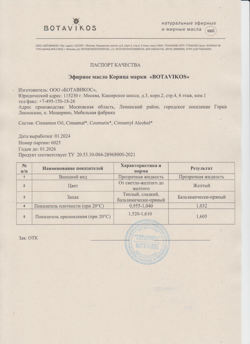 Паспорт №012024